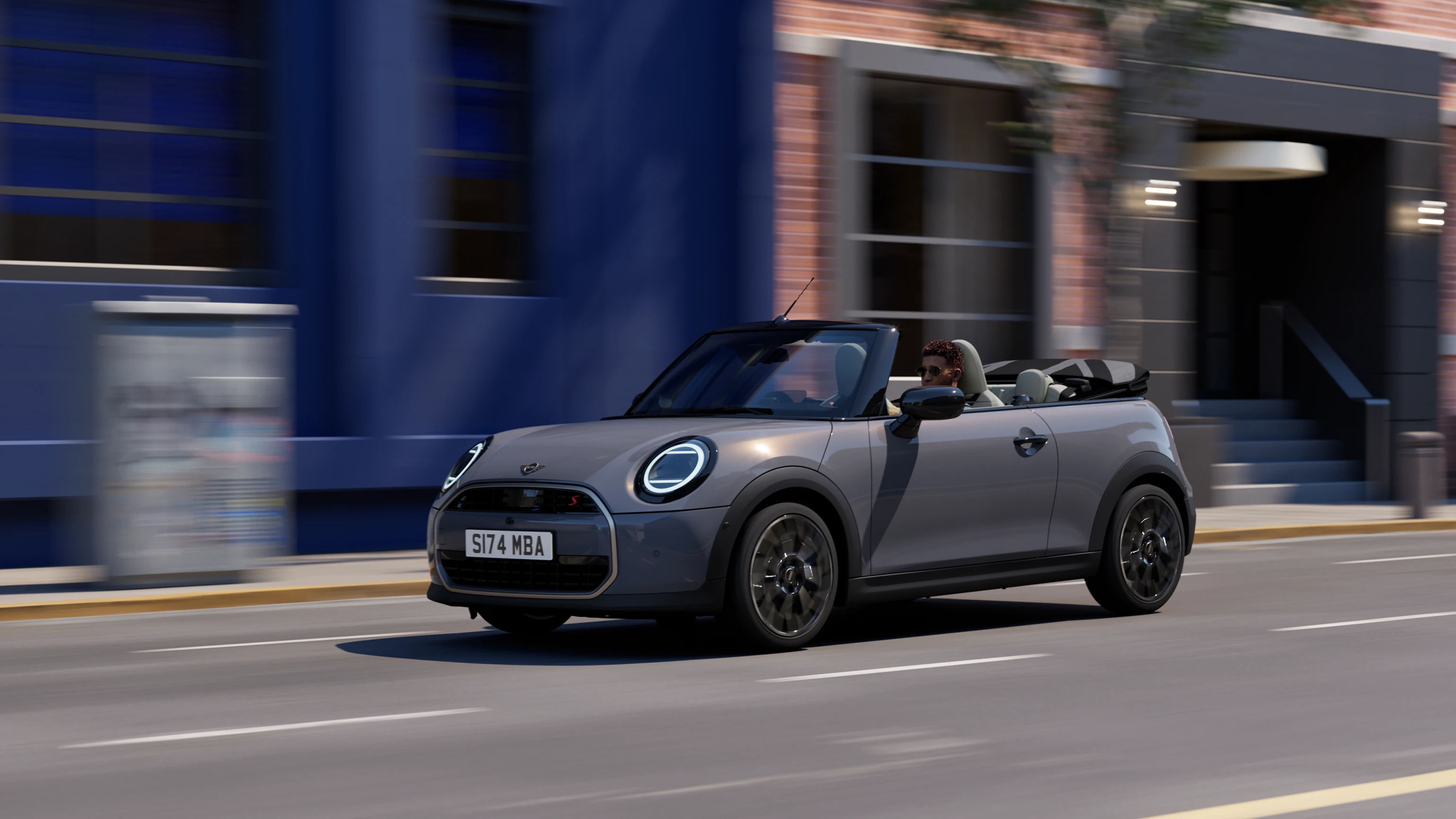 MINI Cooper Cabrio – vista anteriore – Copper Grey brillante