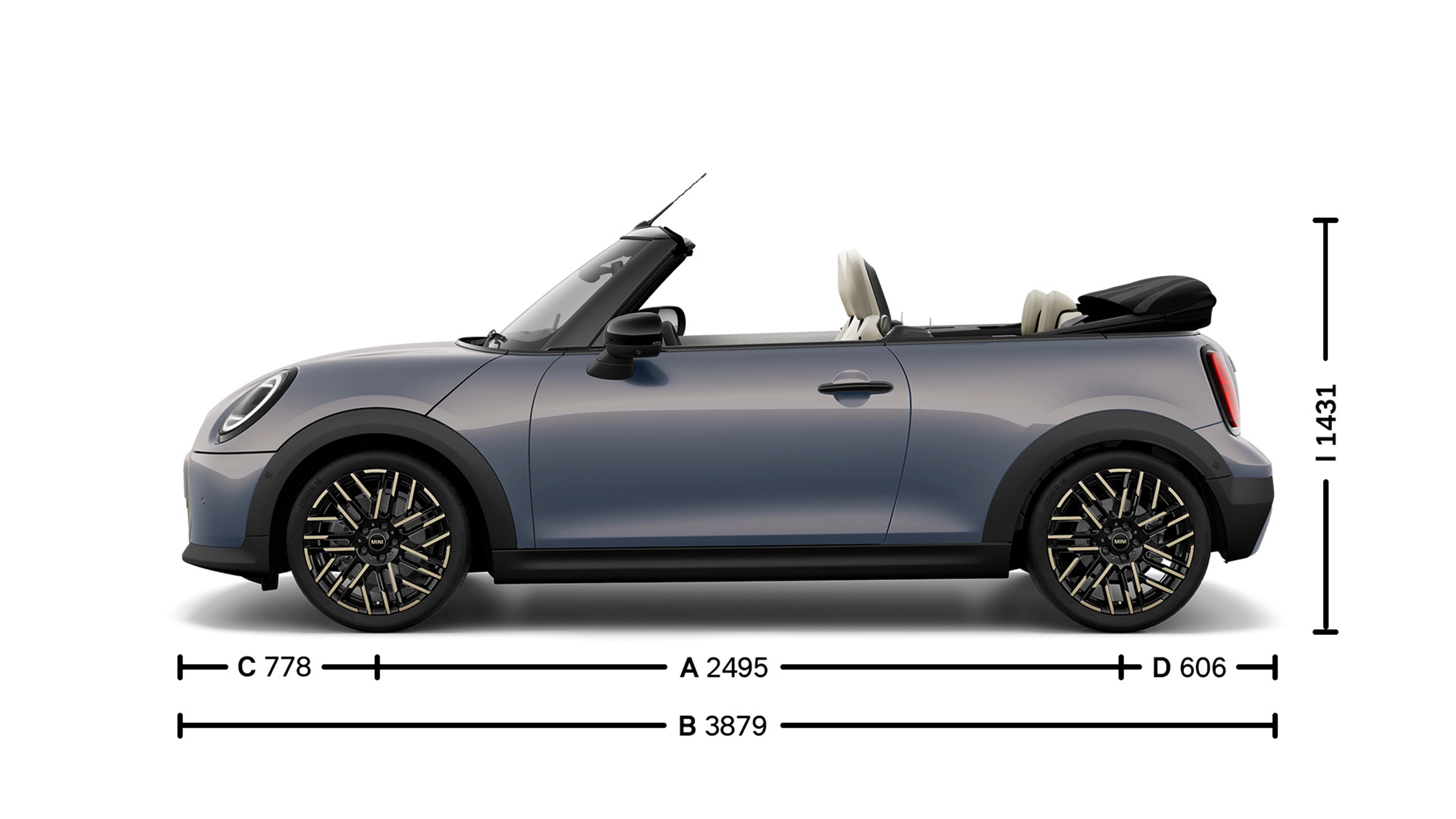 MINI Cooper Cabrio – Dimensioni – Immagine di presentazione