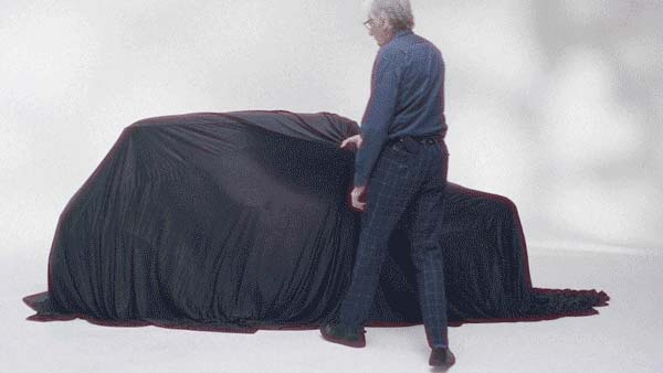 Paul Smith revealing his MINI Recharged model.
